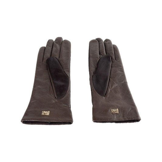 Cavalli Class Elegant Dark Brown Ladies Gloves Cavalli Class