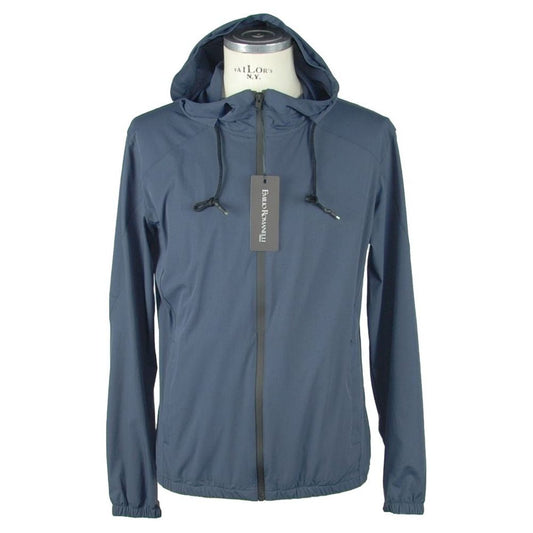 Sleek Synthetic Hooded Jacket