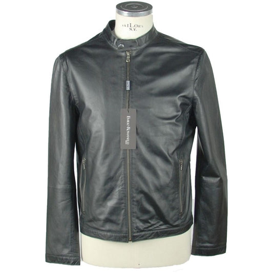 Sleek Leather Black Jacket