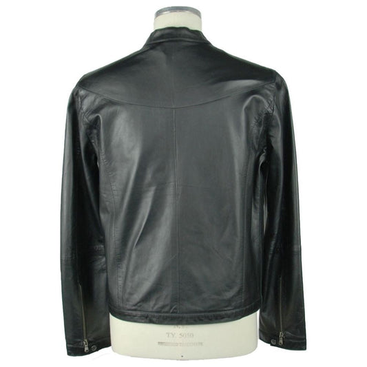 Sleek Leather Black Jacket