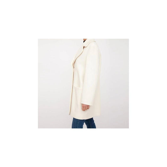 Chic White Winter Elegance Long Coat