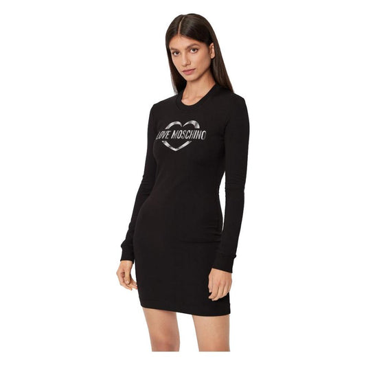 Chic Cotton Blend Logo Dress