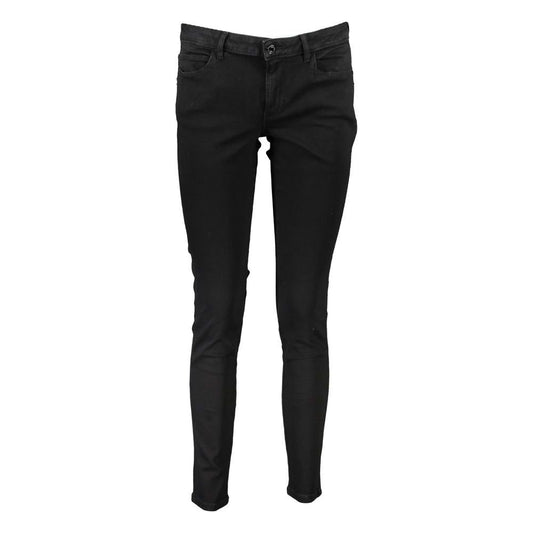 Black Cotton Jeans & Pant