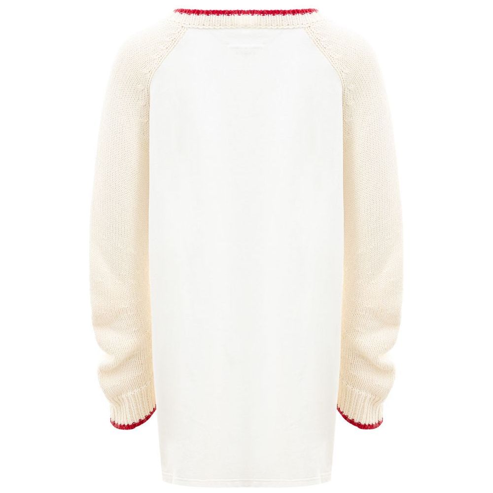 Elegant White Cotton Sweater for Women