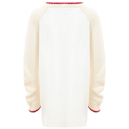 Elegant White Cotton Sweater for Women