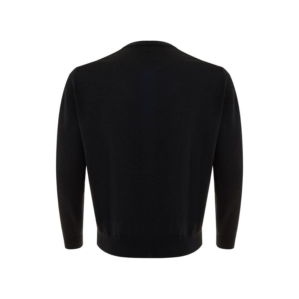 Elegant Black Wool Sweater for Men