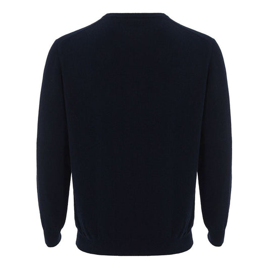 Elegant Cashmere Blue Sweater for Men