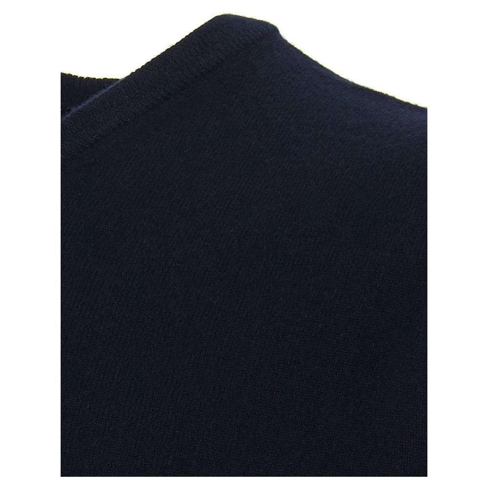 Elegant Cashmere Blue Sweater for Men