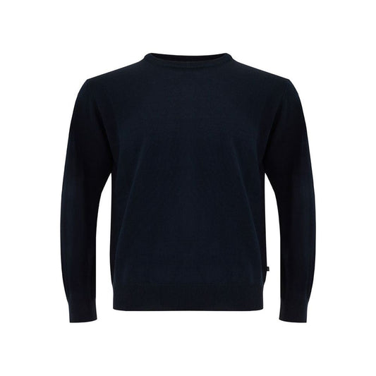 Elegant Blue Wool Sweater for Men