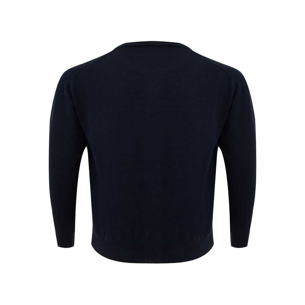 Elegant Blue Wool Sweater for Men