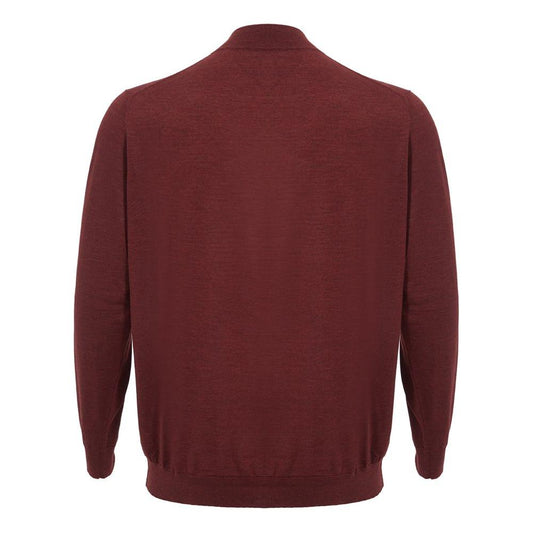 Elegant Cashmere Red Sweater for Men