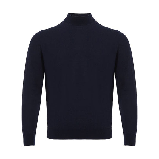 Elegant Cashmere Blue Sweater for Men