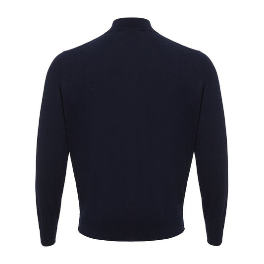 Elegant Cashmere Blue Sweater for Men