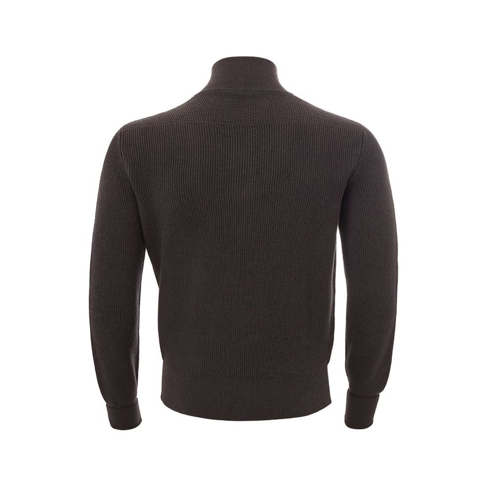 Italian Woolen Opulence Sweater in Rich Brown