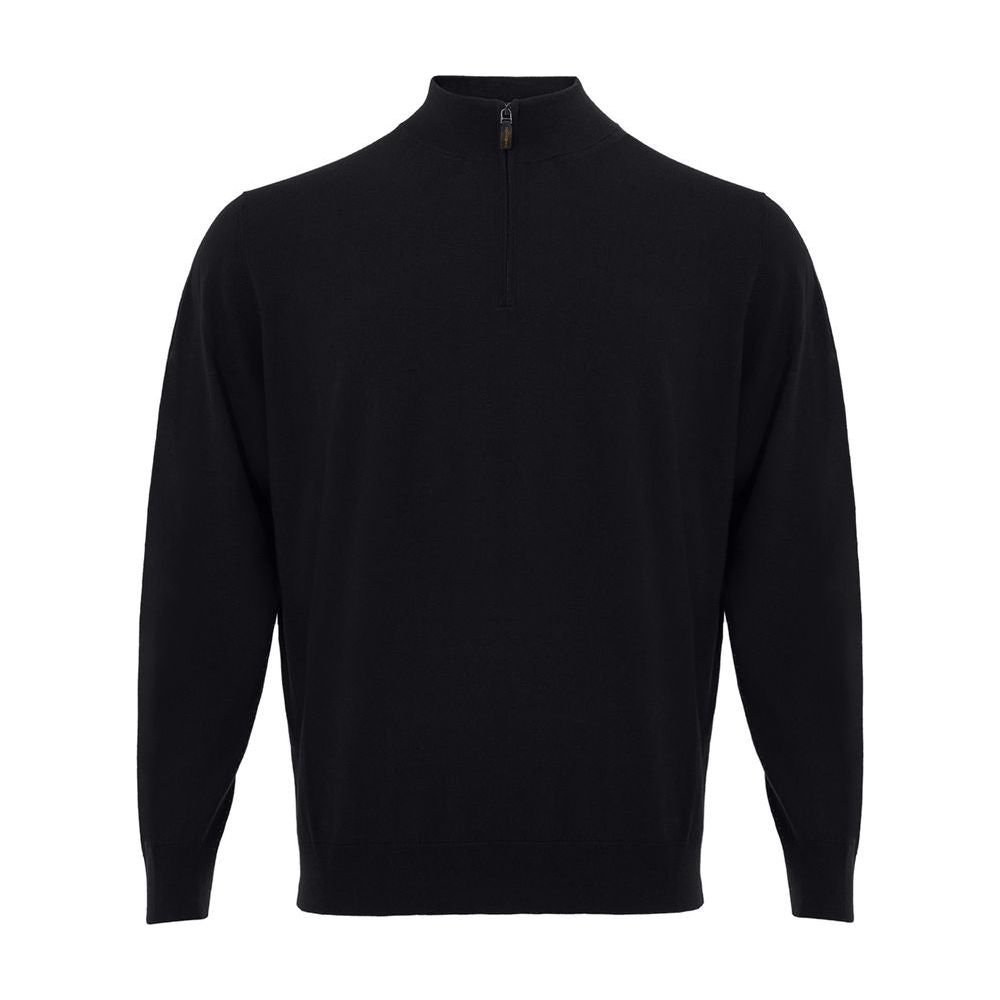 Italian Cashmere Men's Luxe Black Sweater