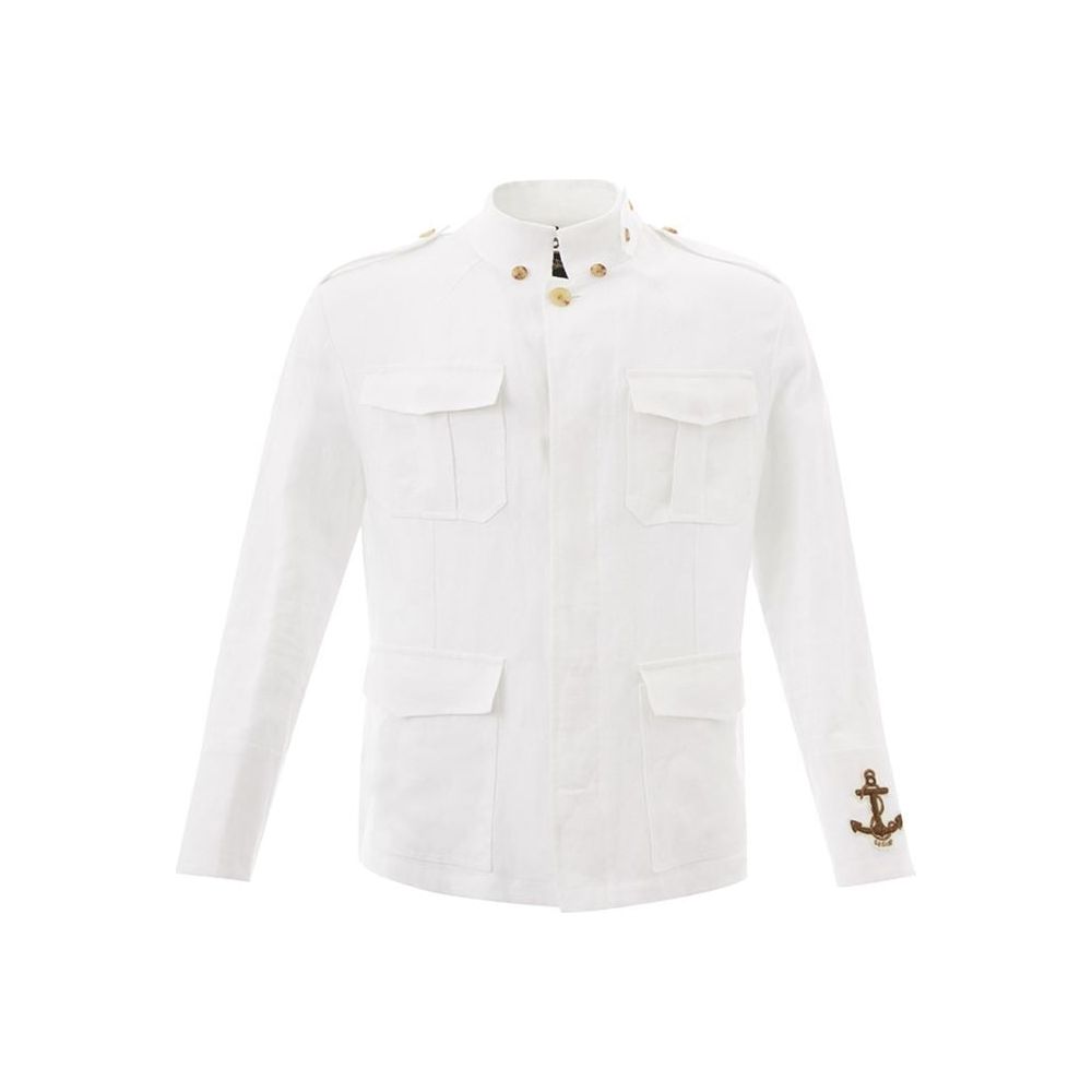 Pristine White Italian Linen Jacket