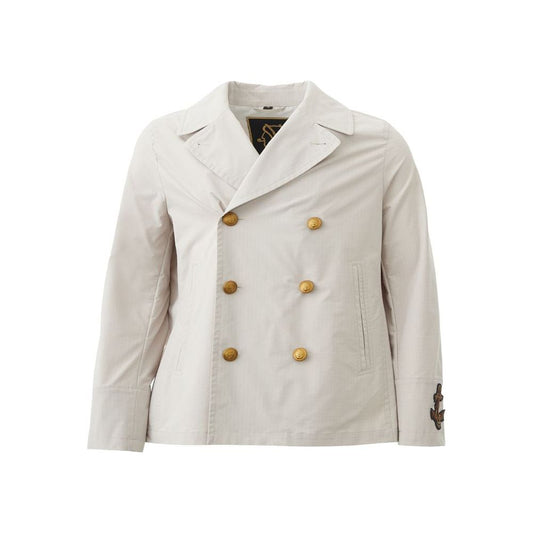 Pristine White Polyester Jacket