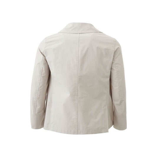 Pristine White Polyester Jacket