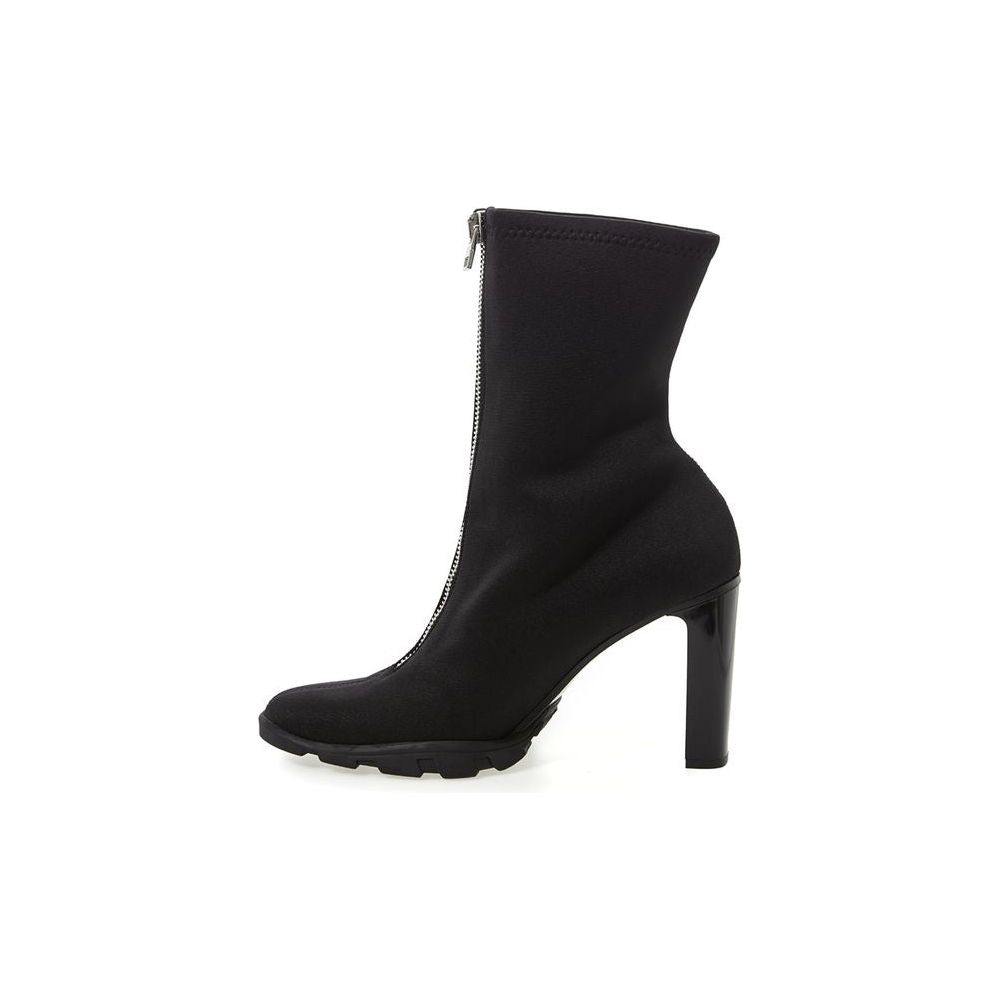 Sleek Neoprene Leather Boots