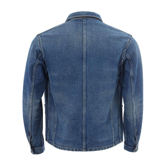 Elegant Multicolor Denim Jacket for Men