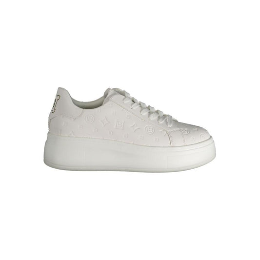 White Polyester Sneaker