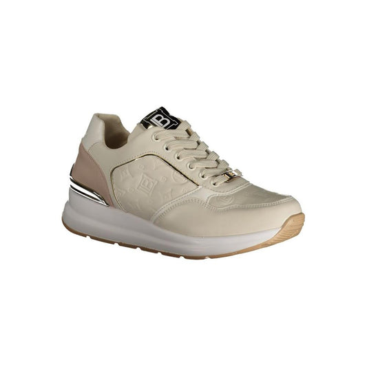 Beige Polyester Sneaker