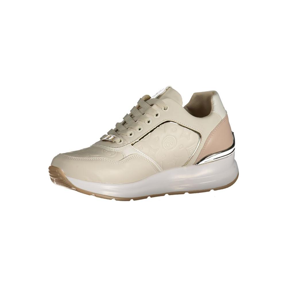 Beige Polyester Sneaker