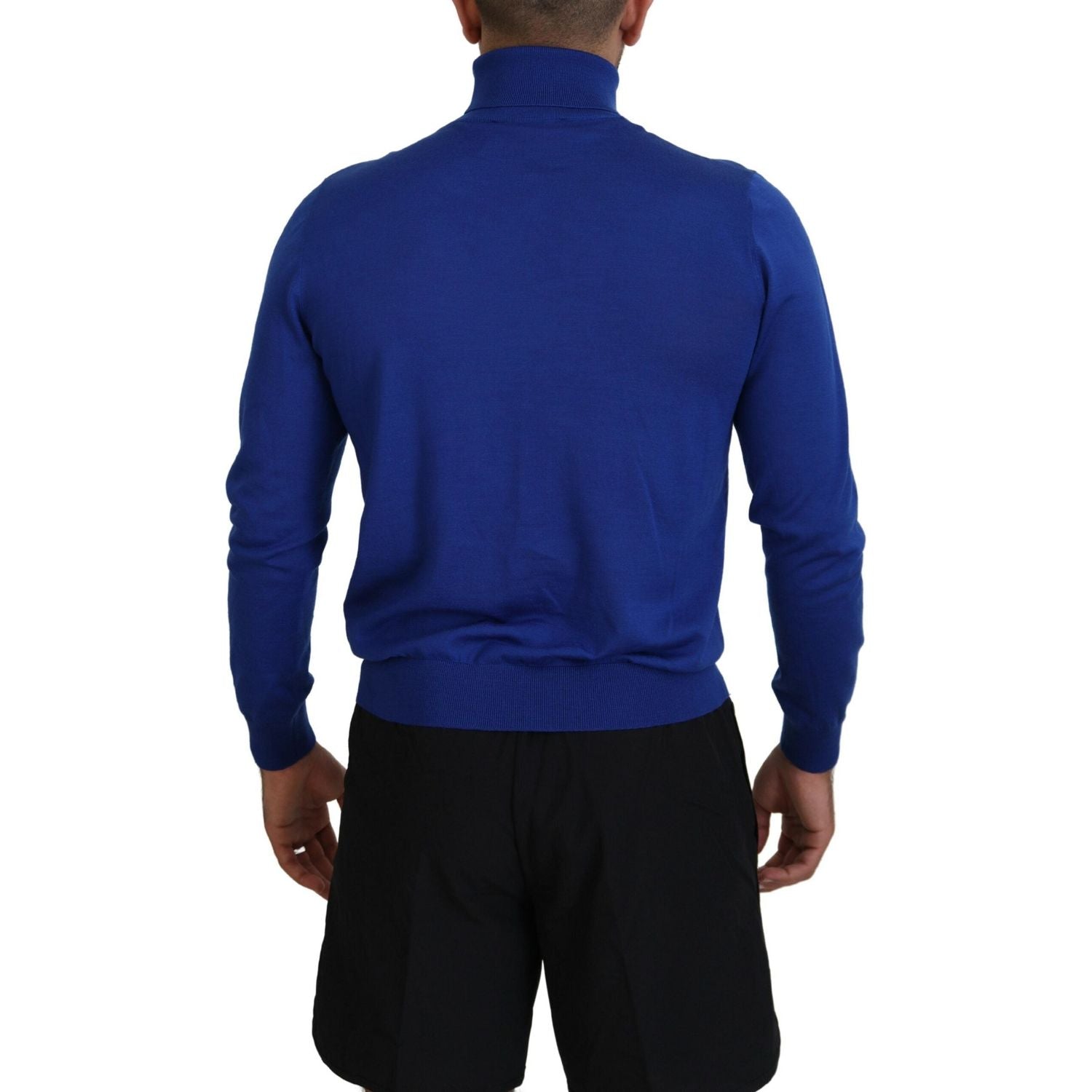 سترة Dsquared² زرقاء اللون بطبعة شعار وأكمام طويلة ورقبة مدورة