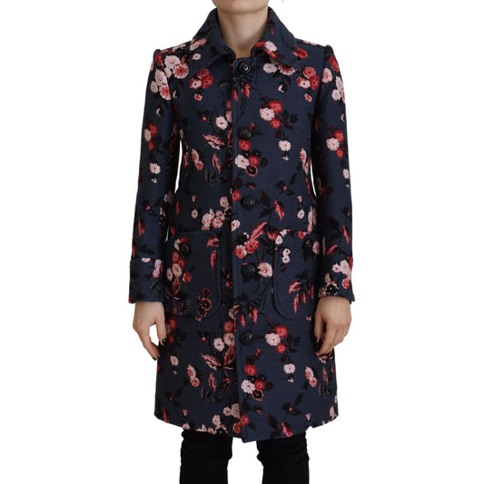 Multicolor Printed Women Long Coat Blazer Jacket