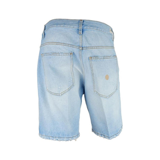 Chic Rugged Denim Bermuda Shorts