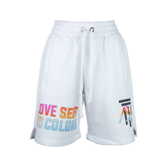 Chic Drawstring Cotton Shorts in White