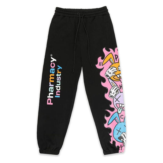 Graphic Stretch Cotton Trousers