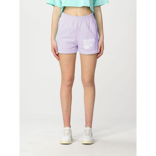 Pharmacy Industry Chic Purple Cotton Shorts Pharmacy Industry