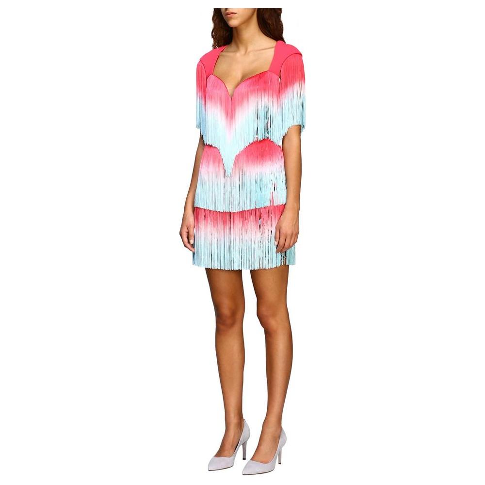 Elegant Pink Fringe Cocktail Dress