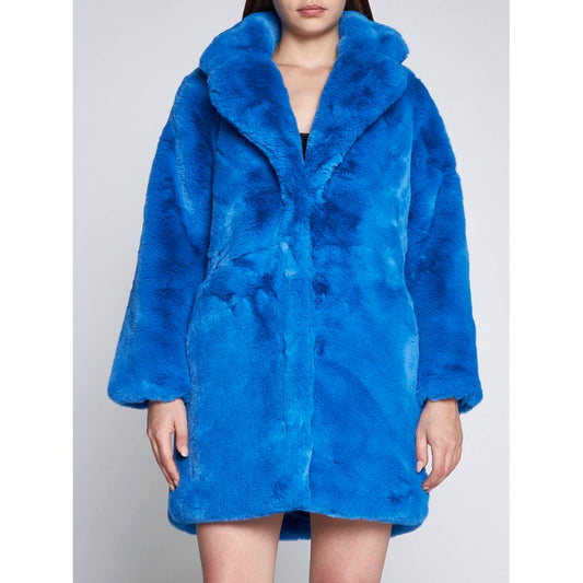 Apparis Chic Sapphire Eco-Fur Jacket – Unparalleled Warmth Apparis