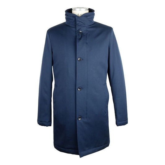 Elegant Italian Wool Long Coat for Men