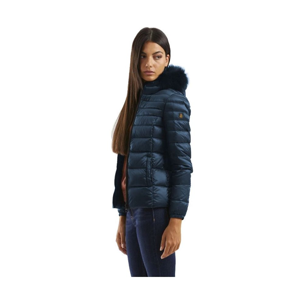 Chic Padded Down Jacket with Fur Hood