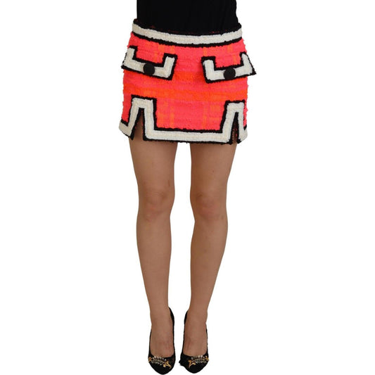 Multicolor Polyester Mid Waist A-line Mini Skirt