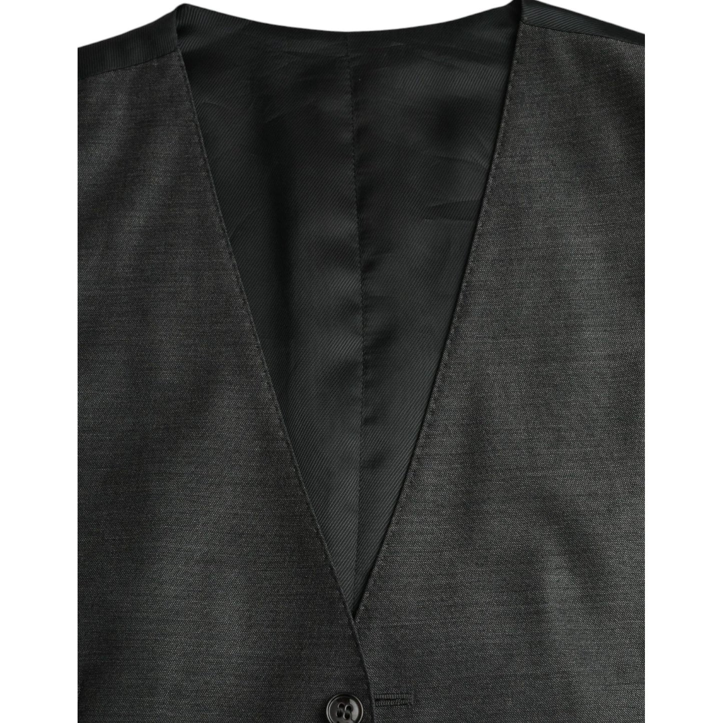 Gray Wool Formal Dress Waistcoat Vest