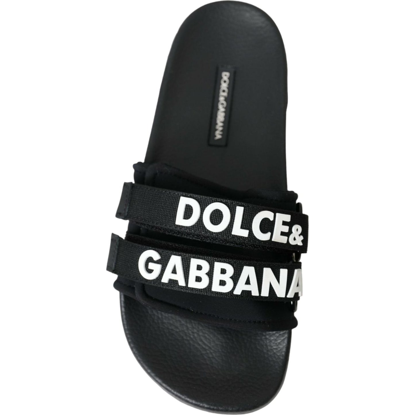 Black Neoprene Slides Flats Beachwear Shoes