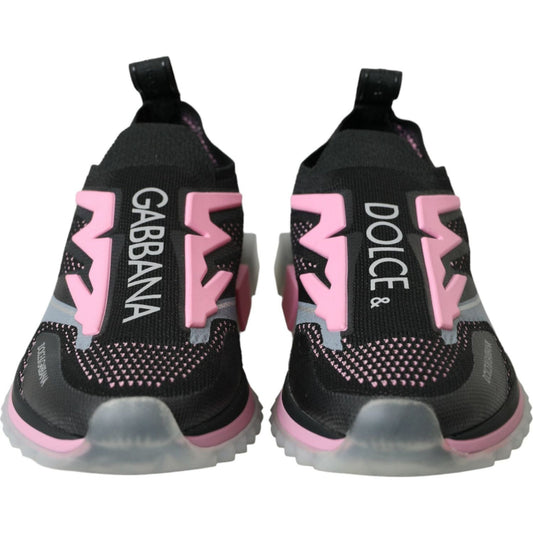 Black Pink Slip On Sorrento Sneakers Shoes