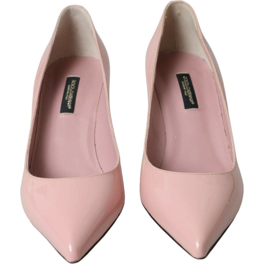 Light Pink Patent Leather Heels Pumps Shoes