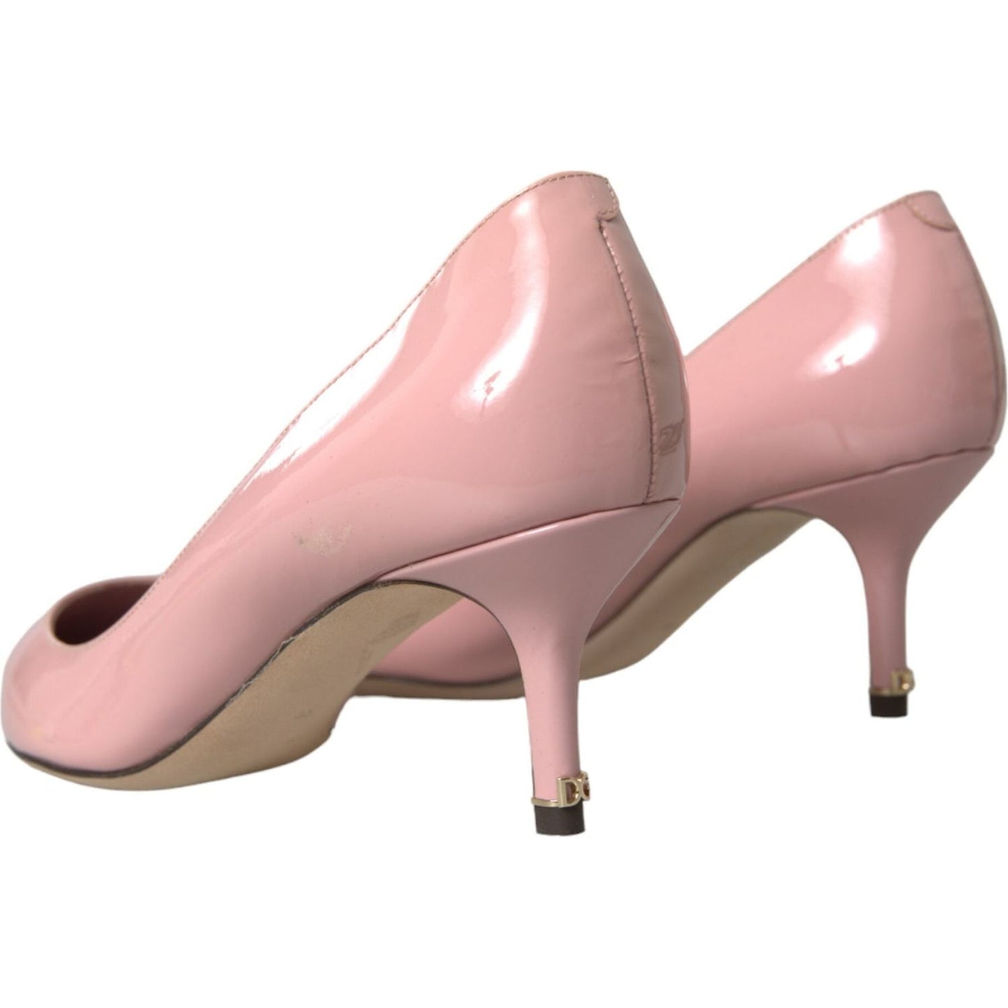 Light Pink Patent Leather Heels Pumps Shoes