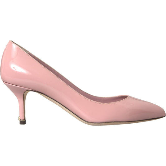 Light Pink Patent Leather Heels Pumps Shoes