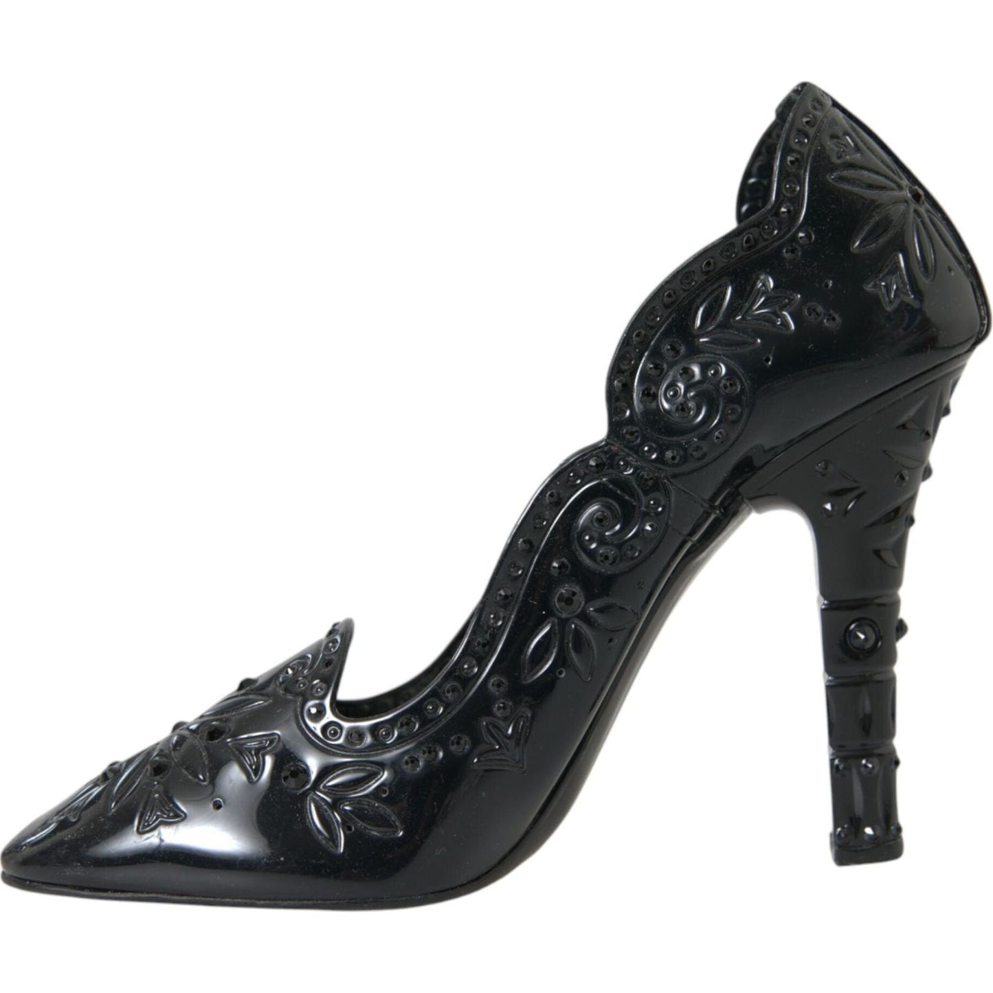 Black Crystal CINDERELLA Heels Pumps Shoes