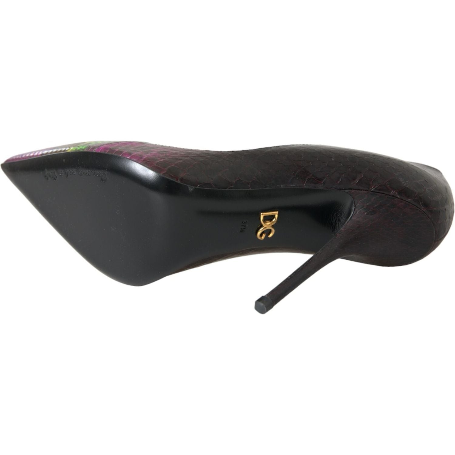 حذاء بكعب عالٍ متعدد الألوان من الجلد الاستوائي من دولتشي آند غابانا