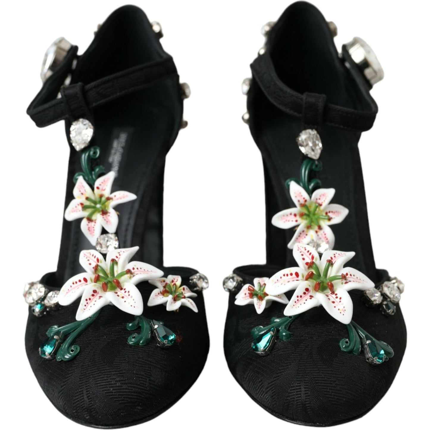 Black Lilies Crystal Heels Pumps Shoes