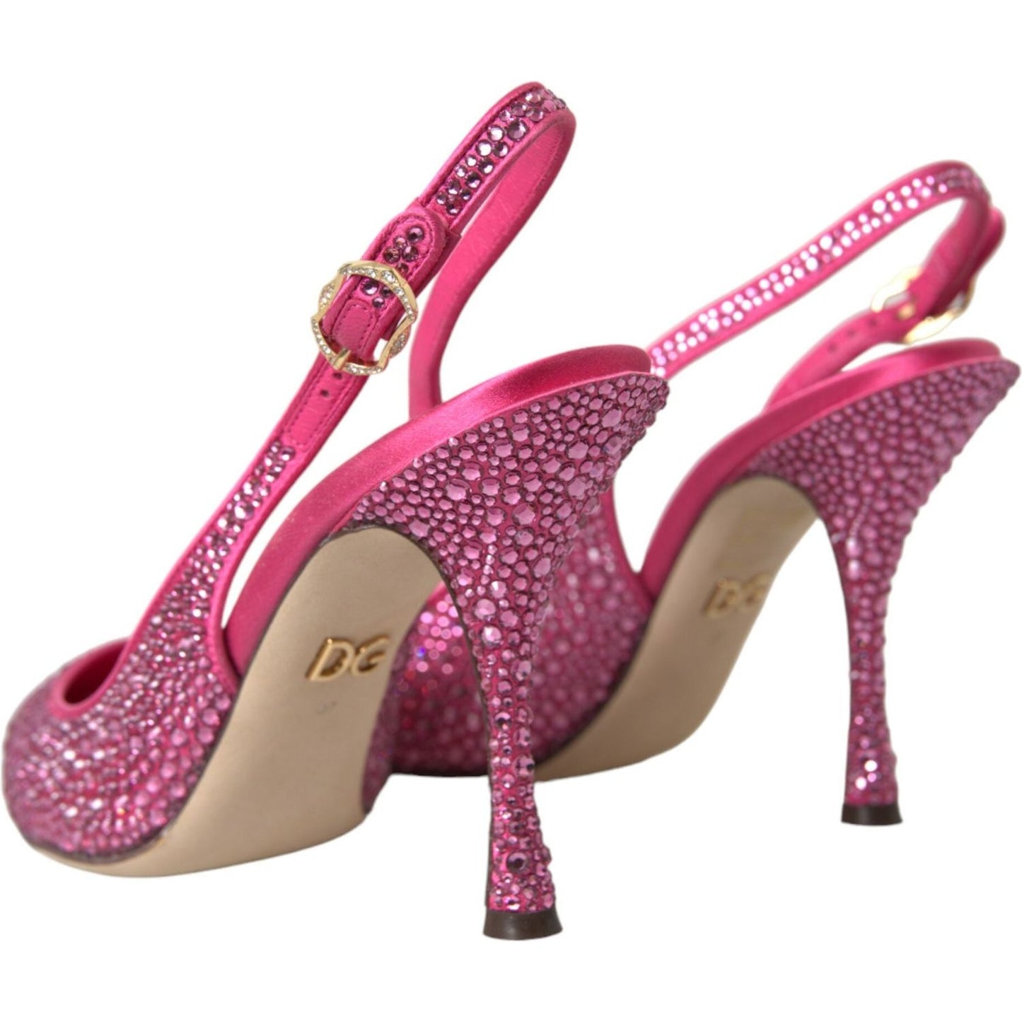 Pink Slingbacks Crystal Pumps Shoes