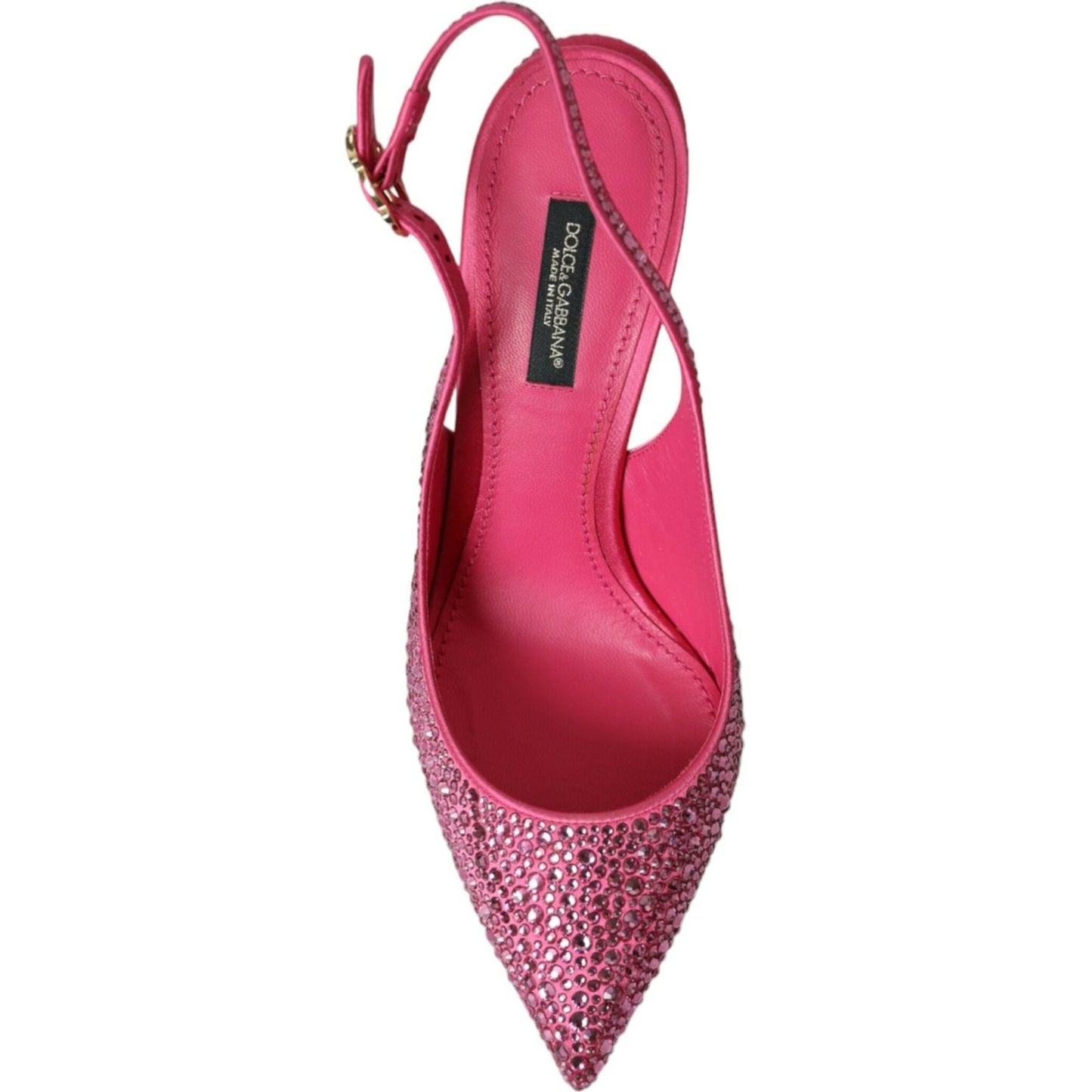 Dolce & Gabbana Pink Slingbacks Crystal Pumps Shoes Dolce & Gabbana