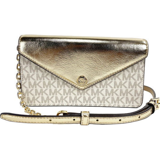 Jet Set Travel Pale Gold Small Flap Clutch Crossbody Bag